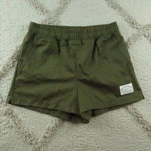 Muttonhead Canvas Drawstring Shorts Womens Small Green